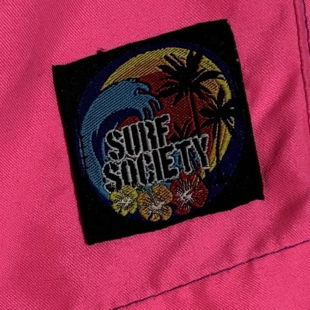 Surf Society Swimwear Men Trunks Size‎ Large Purple and Hot Pink